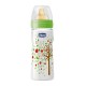 Chicco пластмасово шише Romantic с каучуков биберон 330 мл (4+ м.)