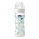 Chicco стъклено шише със силиконов биберон и декорация 240 мл (0+ м.) Chicco стъклено шише със силиконов биберон и декорация 240 мл (0+ м.)