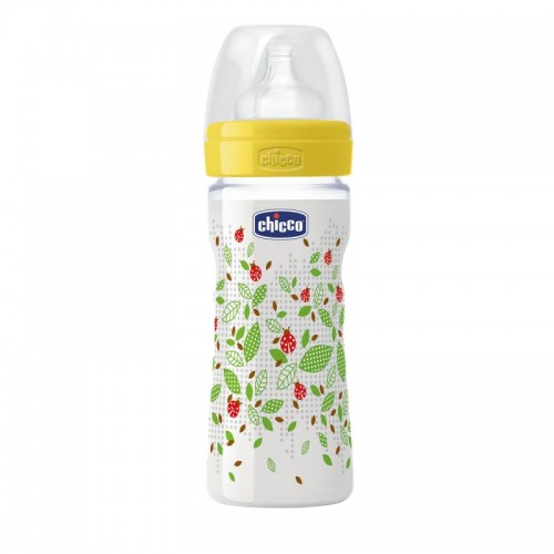 Chicco пластмасово шише Romantic със силиконов биберон 250 мл (2+ м.)